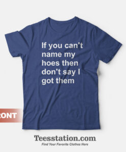 If You Can't Name My Hoes T-Shirt
