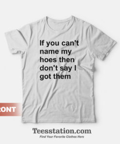 If You Can't Name My Hoes T-Shirt