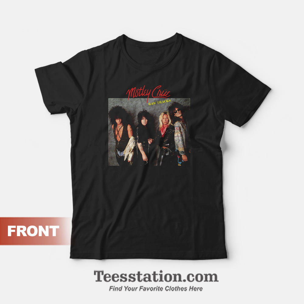 Vintage Motley Crue Raw Tracks 1988 T-Shirt Vintage Motley Crue Raw Tracks 1988 T-Shirt