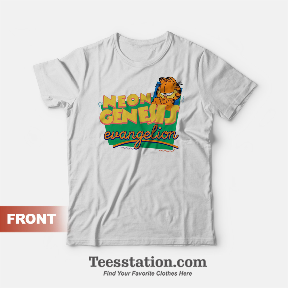 Neon Genesis Evangelio Garfield T-Shirt Neon Genesis Evangelio Garfield T-Shirt