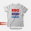 BBQ Beer Freedom America USA Party T-Shirt