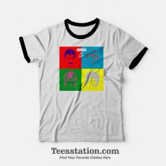 Queen Pop Art Hot Space Ringer T-shirt