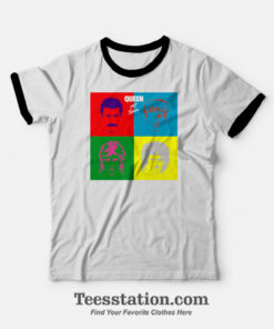 Queen Pop Art Hot Space Ringer T-shirt