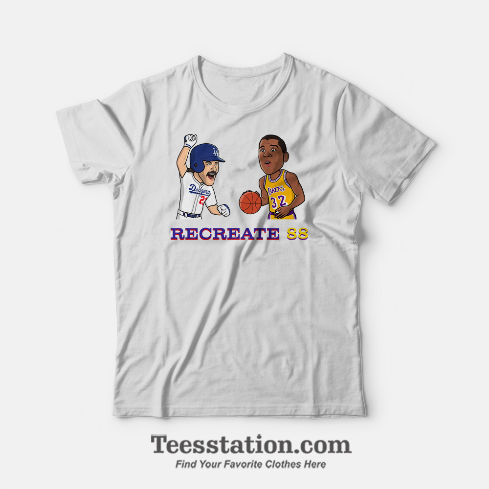 Get It Now Recreate 88 LA Dodgers T-Shirt Get It Now Recreate 88 LA Dodgers T-Shirt