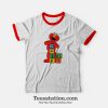 Get It Now Funny Monster Elmo Fuck it Block Sesame Street Ringer T-shirt