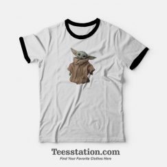 Baby Yoda Star Wars The Mandalorian Child Ringer T-Shirt