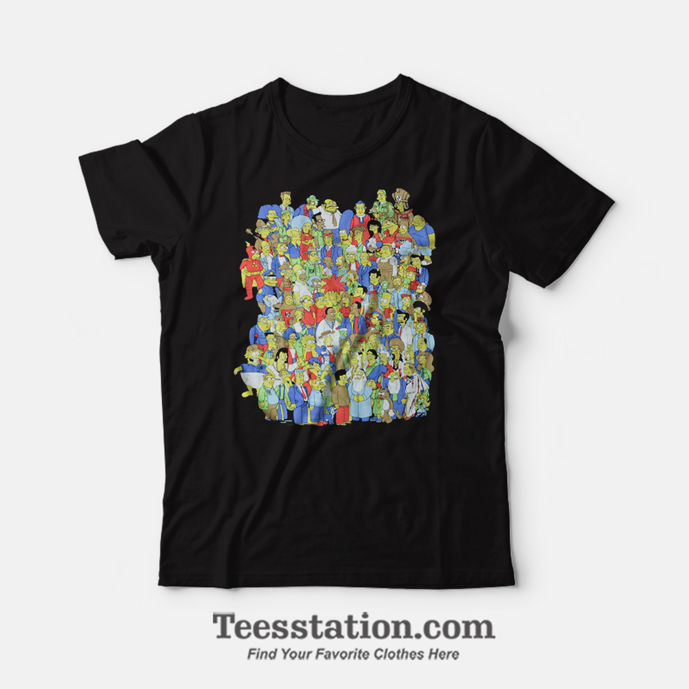 The Simpsons Full Cast Characters T-Shirt The Simpsons Full Cast Characters T-Shirt