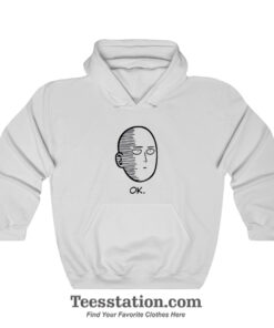 One Punch Man Saitama Ok Face Hoodie