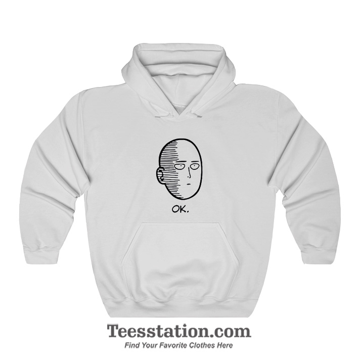 One Punch Man Saitama Ok Face Hoodie One Punch Man Saitama Ok Face Hoodie