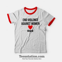 End Violence Against Women Ringer T-Shirt