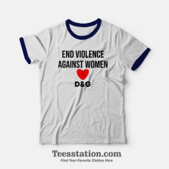 End Violence Against Women Ringer T-Shirt