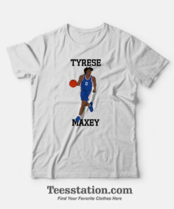 Tyrese Maxey Royale Philadelphia 76ers T-Shirt
