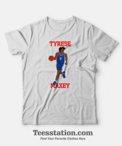 Tyrese Maxey Royale Philadelphia 76ers T-Shirt