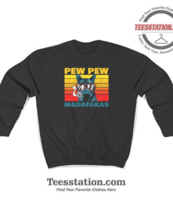 Cat Pew Pew With Gun Sweatshirt