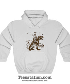 Jesus Riding Dinosaur Hoodie