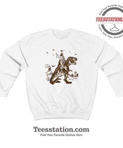 Jesus Riding Dinosaur Sweatshirt