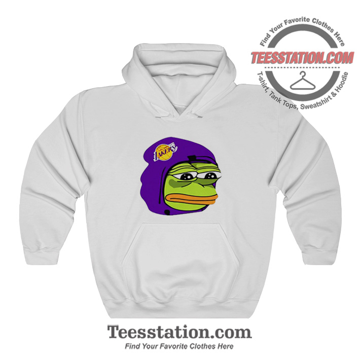 Los Angeles Lakers Sad Pepe The Frog Hoodie Los Angeles Lakers Sad Pepe The Frog Hoodie