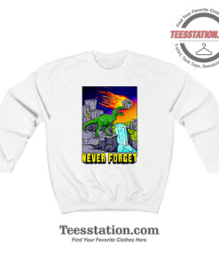 Never Forget Trex Cretaceous Asteroid Sweatshirt