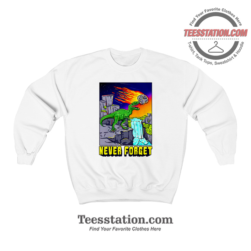 Never Forget Trex Cretaceous Asteroid Sweatshirt Never Forget Trex Cretaceous Asteroid Sweatshirt