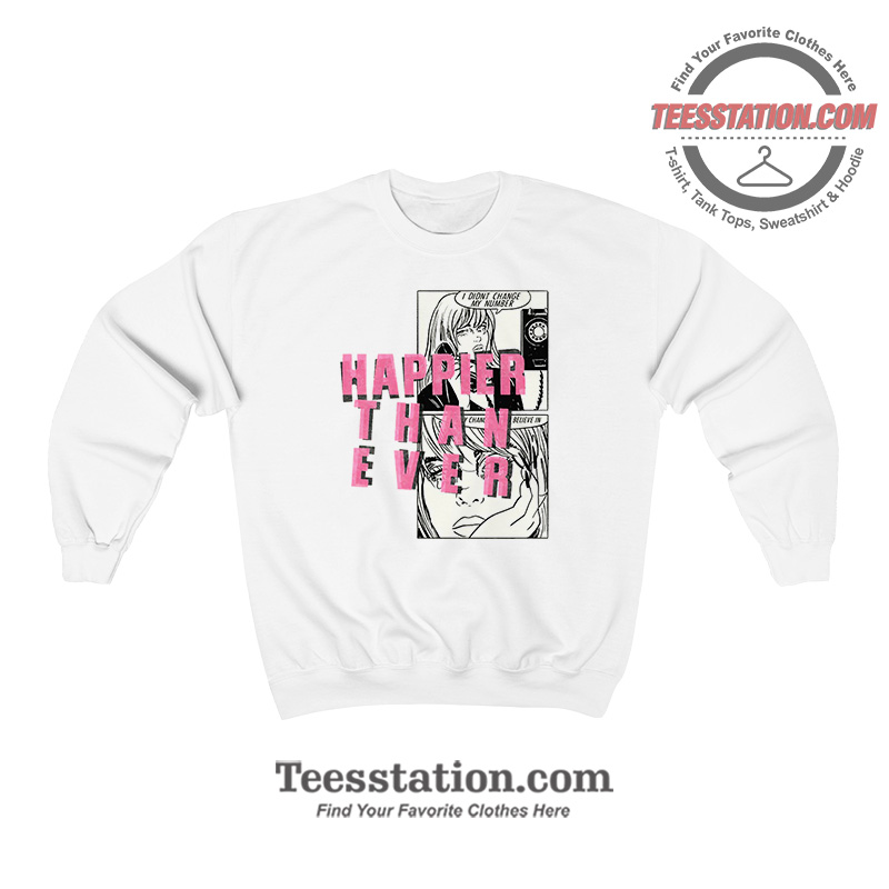 Billie Eilish Comic Illustration Sweatshirt Billie Eilish Comic Illustration Sweatshirt