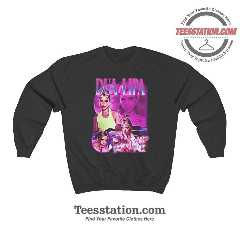 Dua Lipa Future Nostalgia Album Retro Sweatshirt Dua Lipa Future Nostalgia Album Retro Sweatshirt