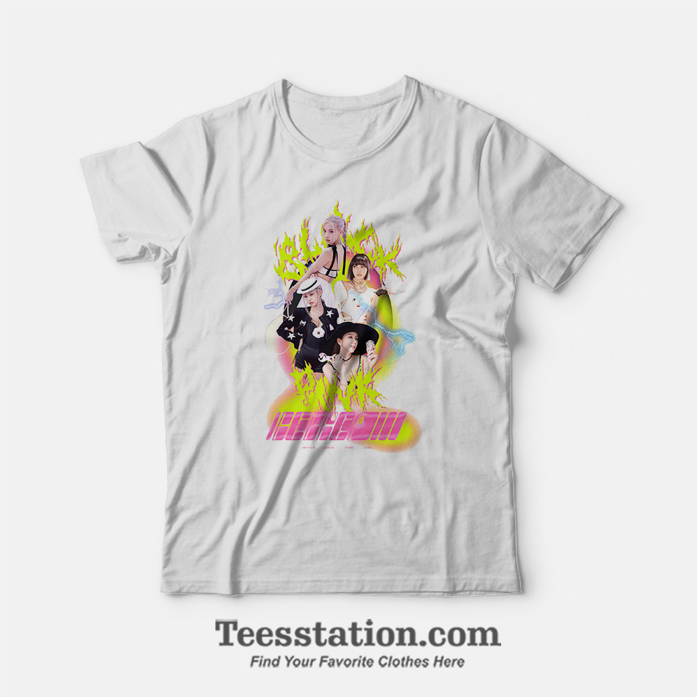 Black Pink Ice Cream Album Poster T-Shirt Black Pink Ice Cream Album Poster T-Shirt