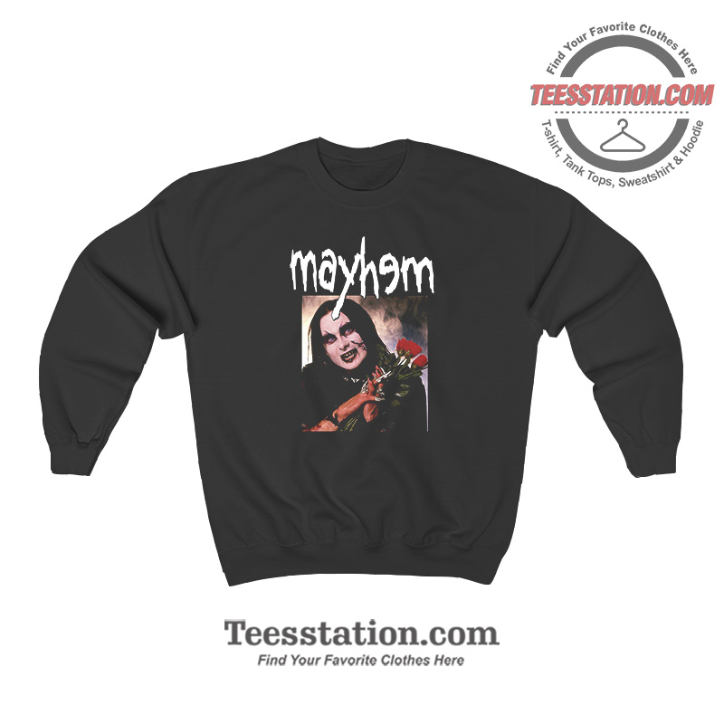 Mayhem Album Poster Parody Sweatshirt Mayhem Album Poster Parody Sweatshirt