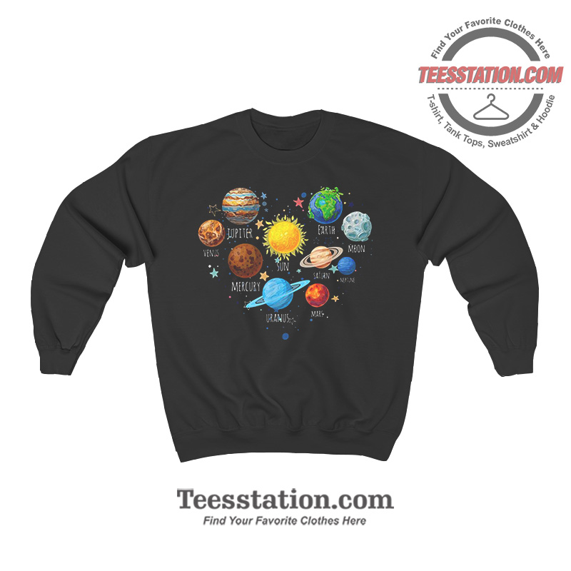 Solar System Planet Sweatshirt Solar System Planet Sweatshirt