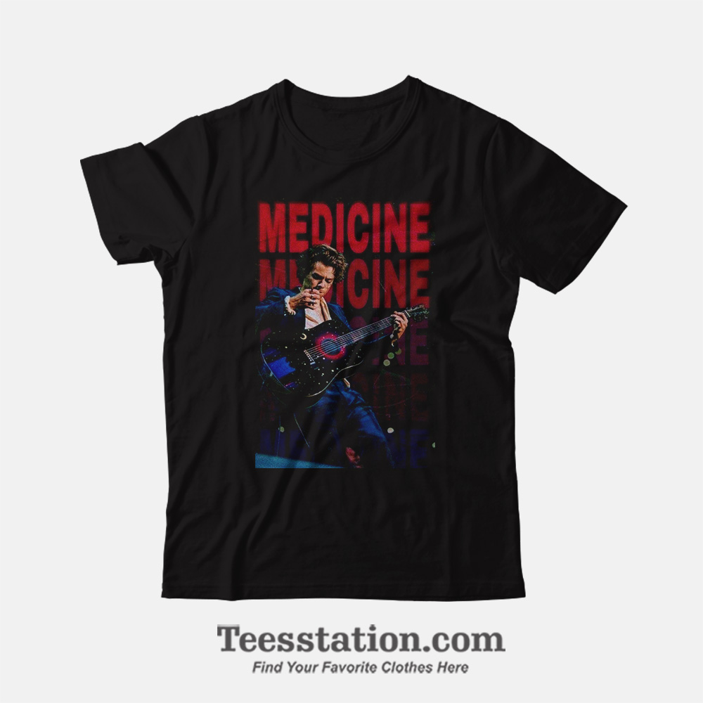 Harry Styles Medicine Poster Vintage T-Shirt Harry Styles Medicine Poster Vintage T-Shirt