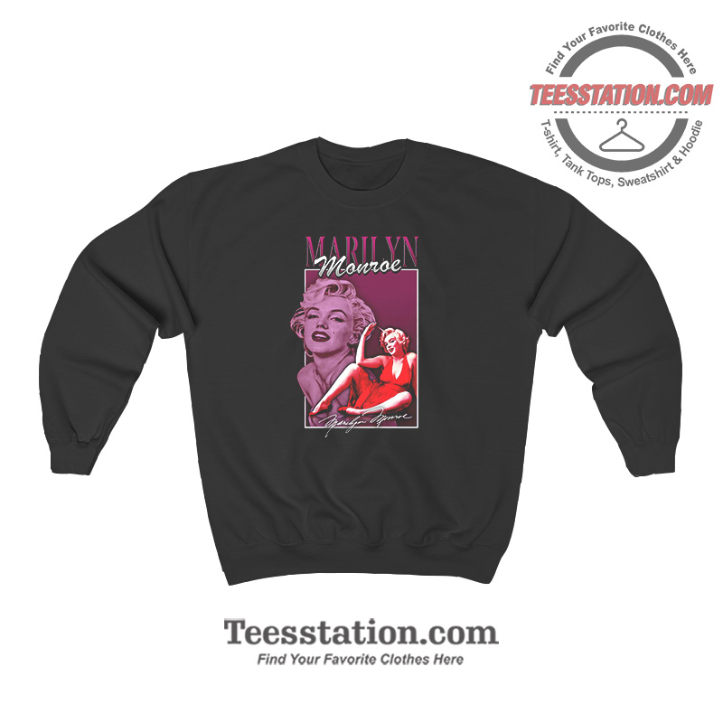 Marilyn Monroe Oldschool Sweatshirt For Unisex Marilyn Monroe Oldschool Sweatshirt For Unisex
