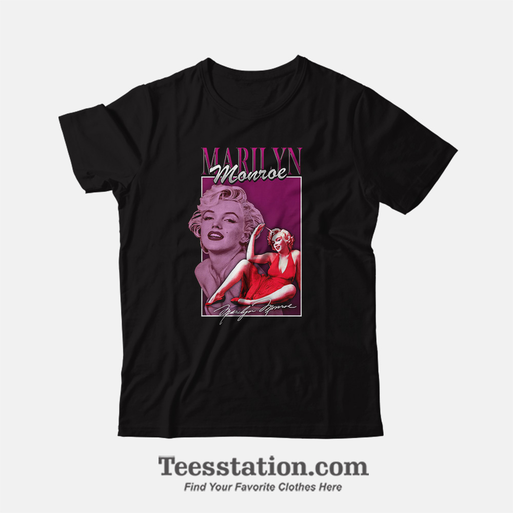 Marilyn Monroe Oldschool T-Shirt For Unisex Marilyn Monroe Oldschool T-Shirt For Unisex