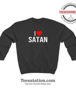 I Love Satan Heart Devil Sweatshirt For Unisex