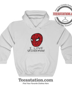 Marvel I Love Spiderman Hoodie For Unisex