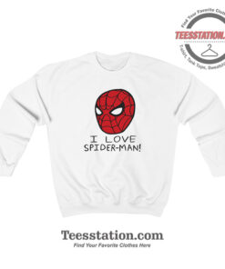 Marvel I Love Spiderman Sweatshirt For Unisex