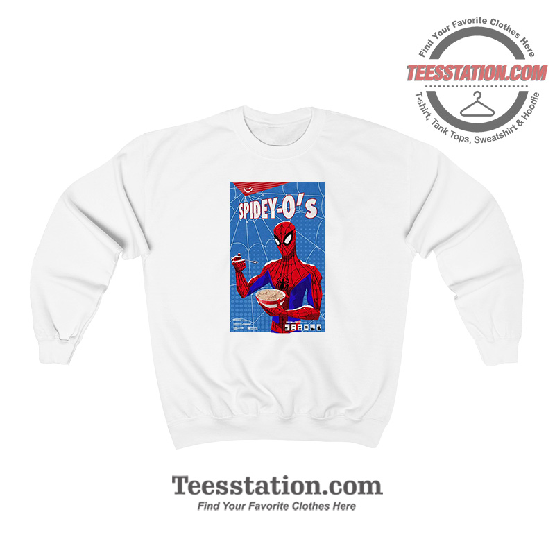 Marvel Spider Verse Spidey Eat Cereal Sweatshirt Marvel Spider Verse Spidey Eat Cereal Sweatshirt