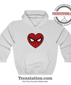 Marvel Spiderman Mask Love Sign Hoodie