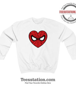 Marvel Spiderman Mask Love Sign Sweatshirt