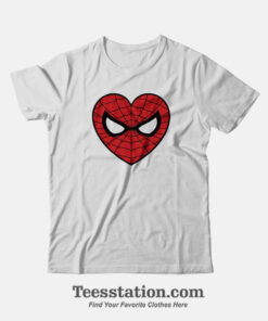 Marvel Spiderman Mask Love Sign T-Shirt