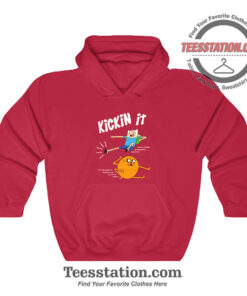 Adventure Time Kickin It Funny Hoodie