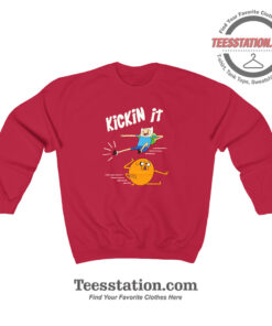 Adventure Time Kickin It Funny Sweatshirt