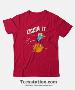 Adventure Time Kickin It Funny T-Shirt