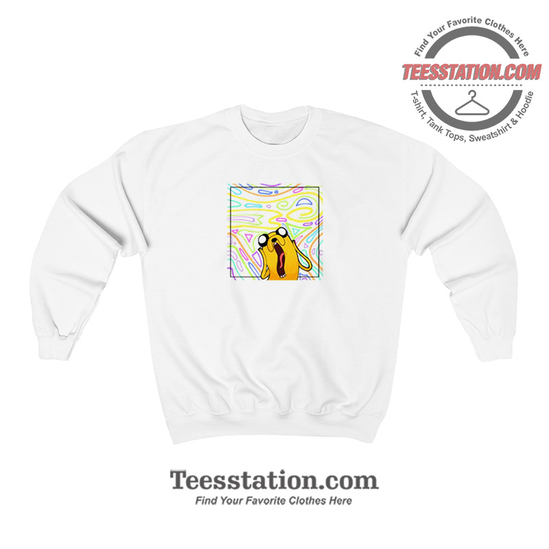 Adventure Time Scream Jake The Dog Sweatshirt Adventure Time Scream Jake The Dog Sweatshirt