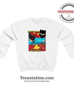 Justice League Chibi Trio Superhero Funny Sweatshirt