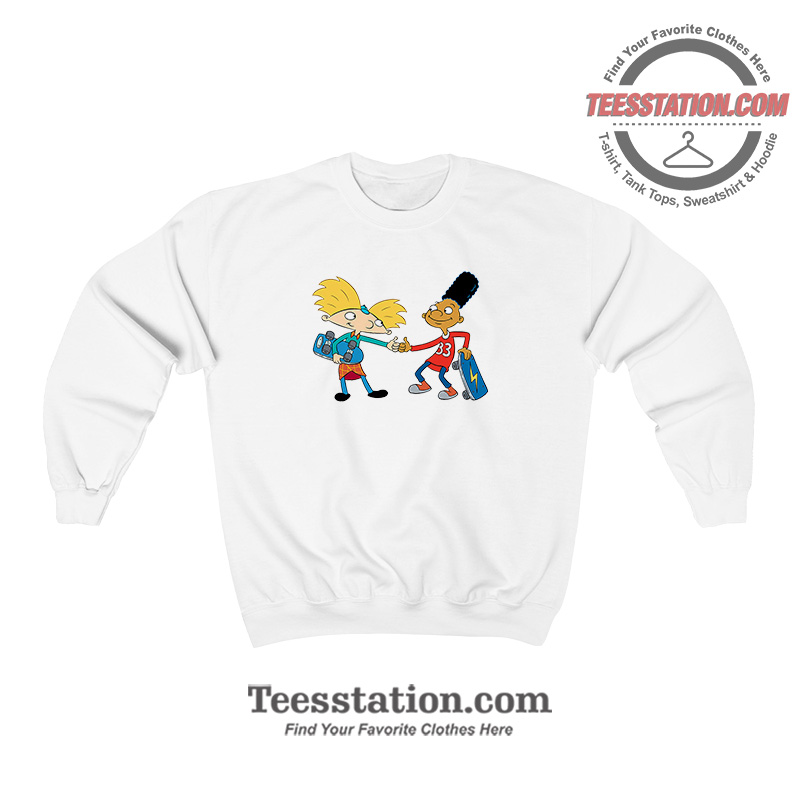 Hey Arnold And Gerald Play Skateboard Sweatshirt Hey Arnold And Gerald Play Skateboard Sweatshirt