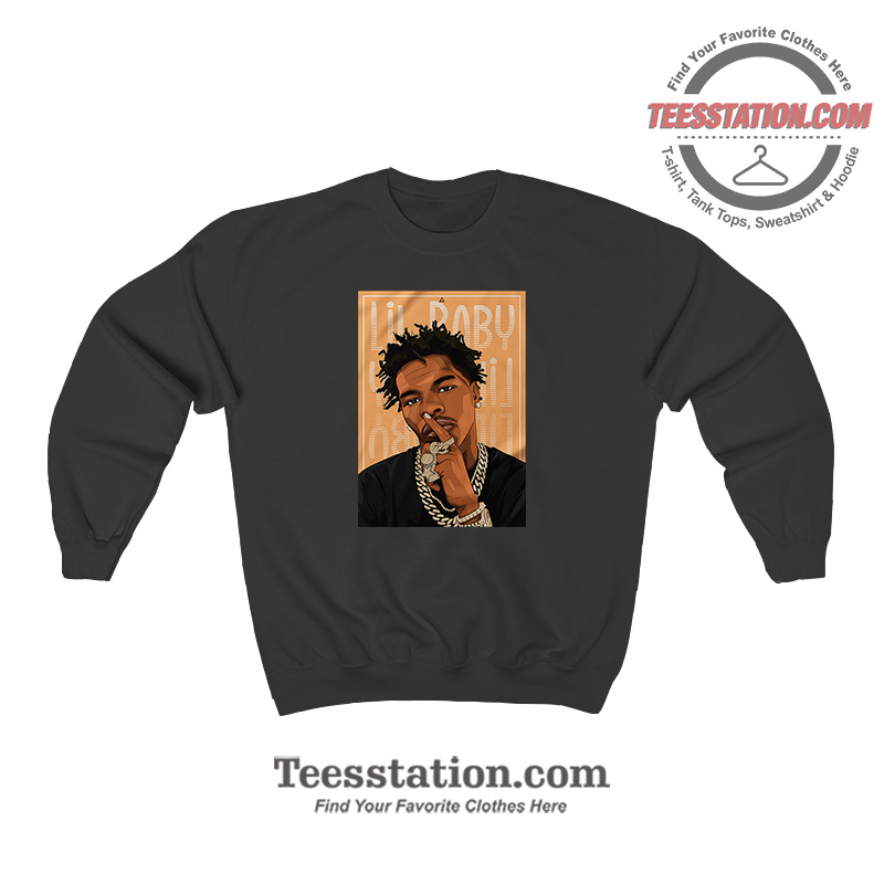 Lil Baby With A Diamond Ring Graphic Sweatshirt Lil Baby With A Diamond Ring Graphic Sweatshirt