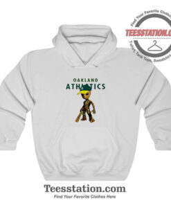 Oakland Athletics I Am Groot Baseball Funny Hoodie
