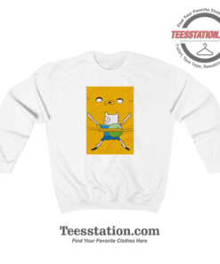 Adventure Time Finn Hug Juke The Dog Sweatshirt