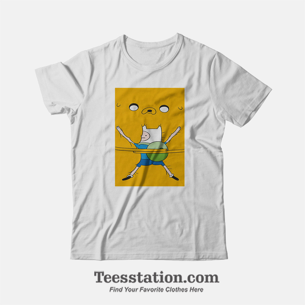 Adventure Time Finn Hug Juke The Dog T-Shirt Adventure Time Finn Hug Juke The Dog T-Shirt