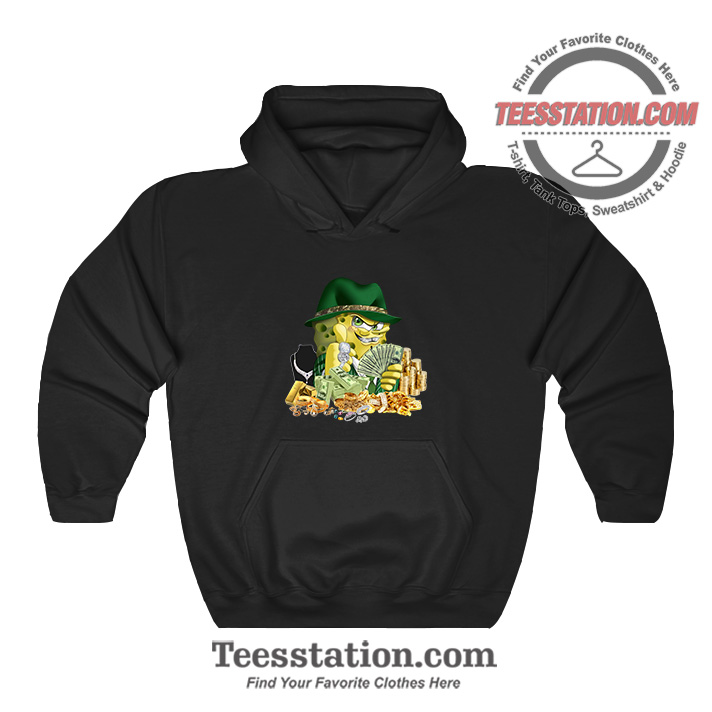 Gangster SpongeBob Rich Funny Hoodie For Unisex Gangster SpongeBob Rich Funny Hoodie For Unisex
