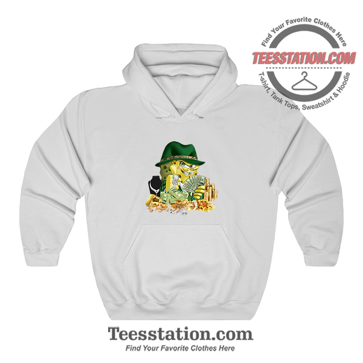 Gangster SpongeBob Rich Funny Hoodie For Unisex Gangster SpongeBob Rich Funny Hoodie For Unisex